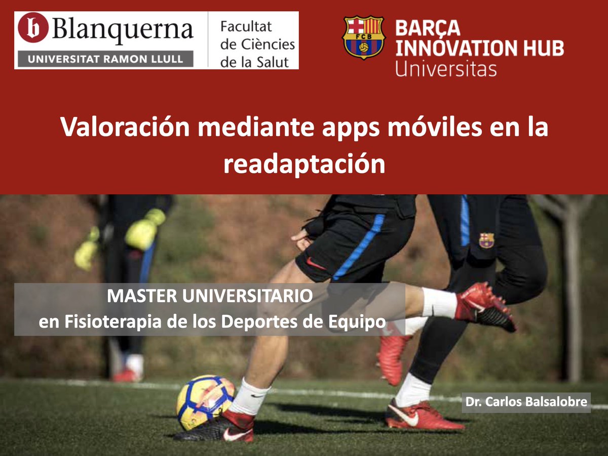 DocBalsalobre's tweet photo. Todo listo para mi charla sobre valoración de la readaptación con apps móviles en @BarcaInnoHub @MSFisioEquip 📱🏋🏼‍♀️✅ https://t.co/GsU3l1HOD1