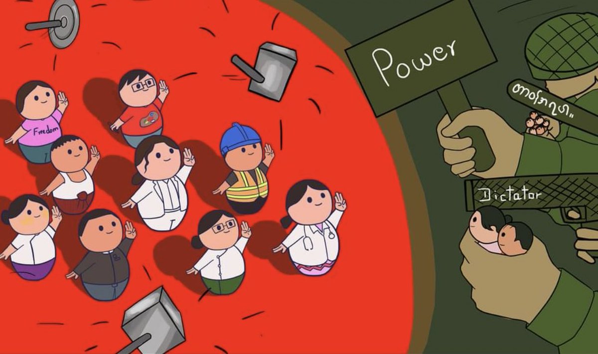 Despite the UN announcement, we must continue to fight the military. 
FREEDOM FROM FEAR 
We need the world to know that we need urgent action to stop the military coup. 
#HearTheVoiceOfMyanmar
#WeNeedDemocracy