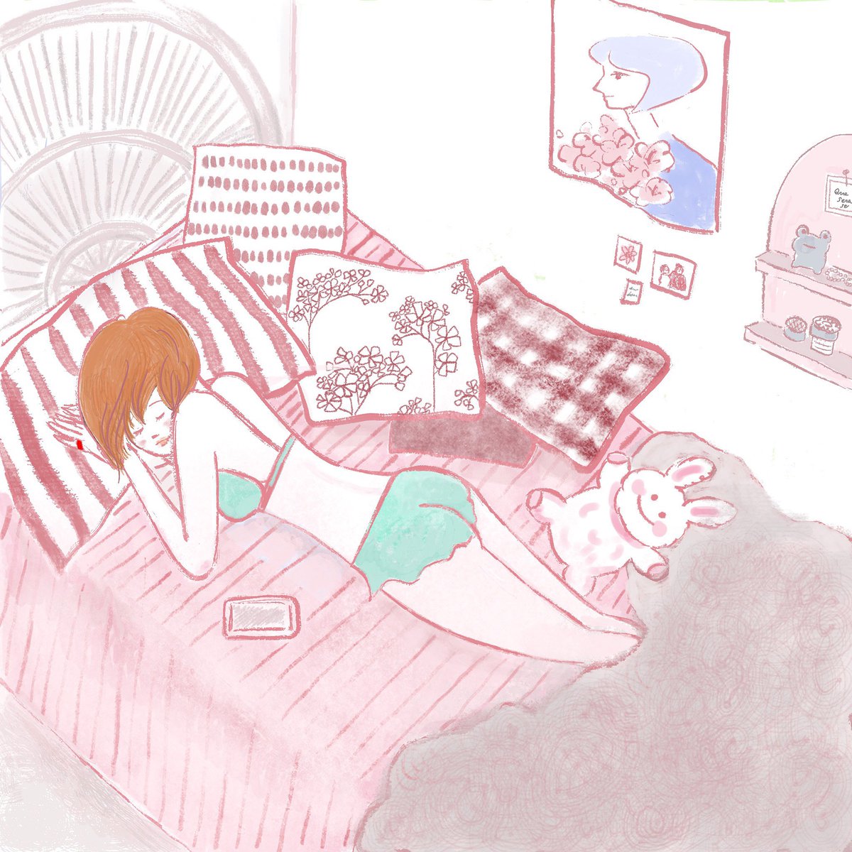 nihonbare5's tweet photo. いつもと違うけど見ていただけると嬉しいですー🤗 #イラスト #イラストレーター #puntoe #シルク #女子部屋 #天然素材 #ランジェリー https://t.co/UIkTyrVWWX