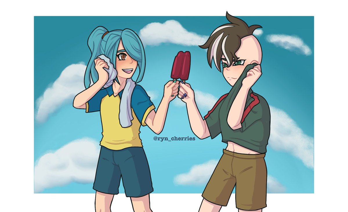 ryn_cherries's tweet photo. #FuKazeWeek2021 Day #3 [Dessert] 
Cherry popsicle 🍒❄️

#InazumaEleven #イナズマイレブン https://t.co/rmJBzqyHvV