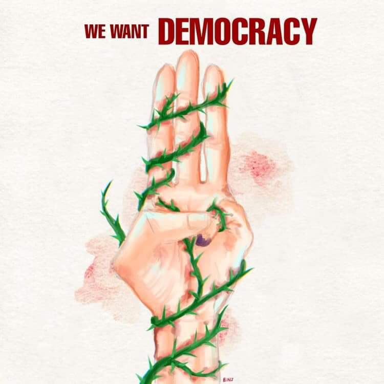 We will never give up for our future🇲🇲
Fighting!💪🙏
#HearTheVoiceOfMyanmar
#WeNeedDemocracy