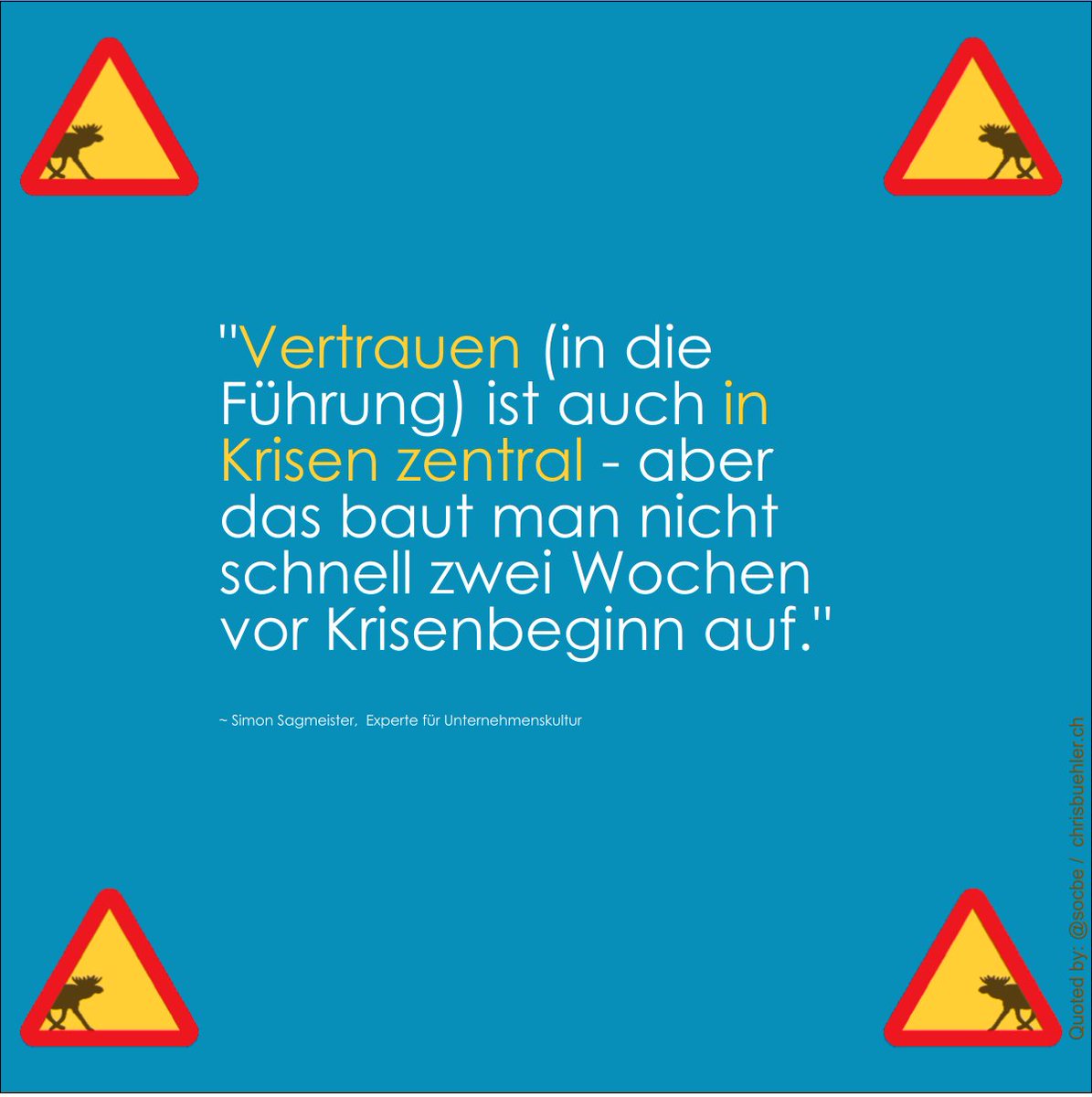 Merkt man gerade in Covid-Zeiten einmal mehr. Ob wir auch nachhaltig was daraus lernen? 

💡 Gehört bei <a href="/SagmeisterSimon/">Simon Sagmeister 🇪🇺</a> / <a href="/CultureInst/">Culture Institute</a>:  buff.ly/3jfH8LS

#Teamkultur #MindfulLeadership #Vertrauen