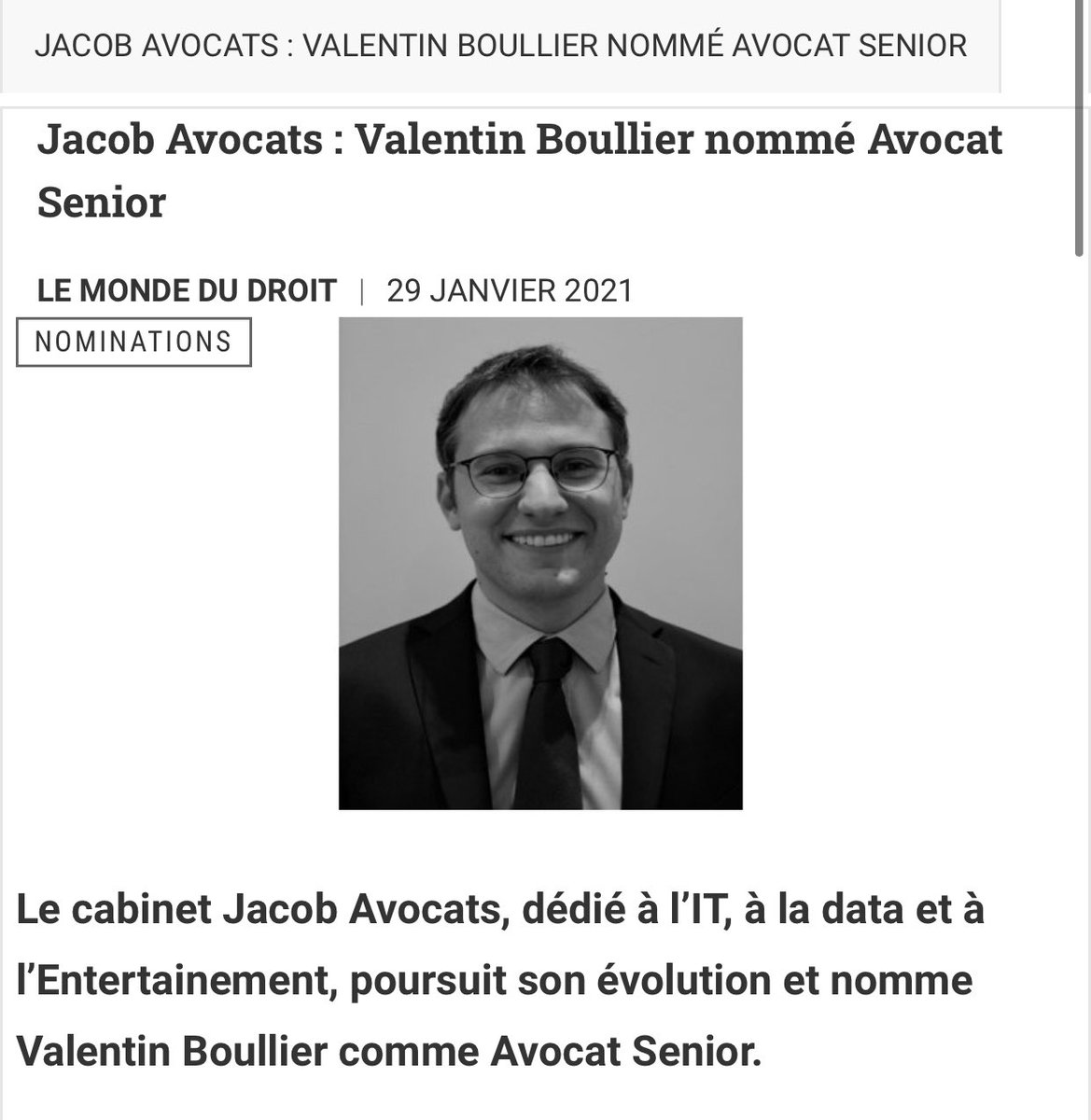 Félicitations @vboullier 🎊🥂
lemondedudroit.fr/nominations/73…
