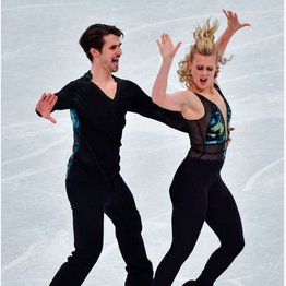 2017: In ice dance, the the isu allowed ice dancers to wear pants for the first time due to the hip-hop/swing rhythm with the midnight blues pattern short dance. Seen below are the pants and bodysuit styles worn by Tessa Virtue, Madison Hubbell, Maia Shibutani, and Madison Chock