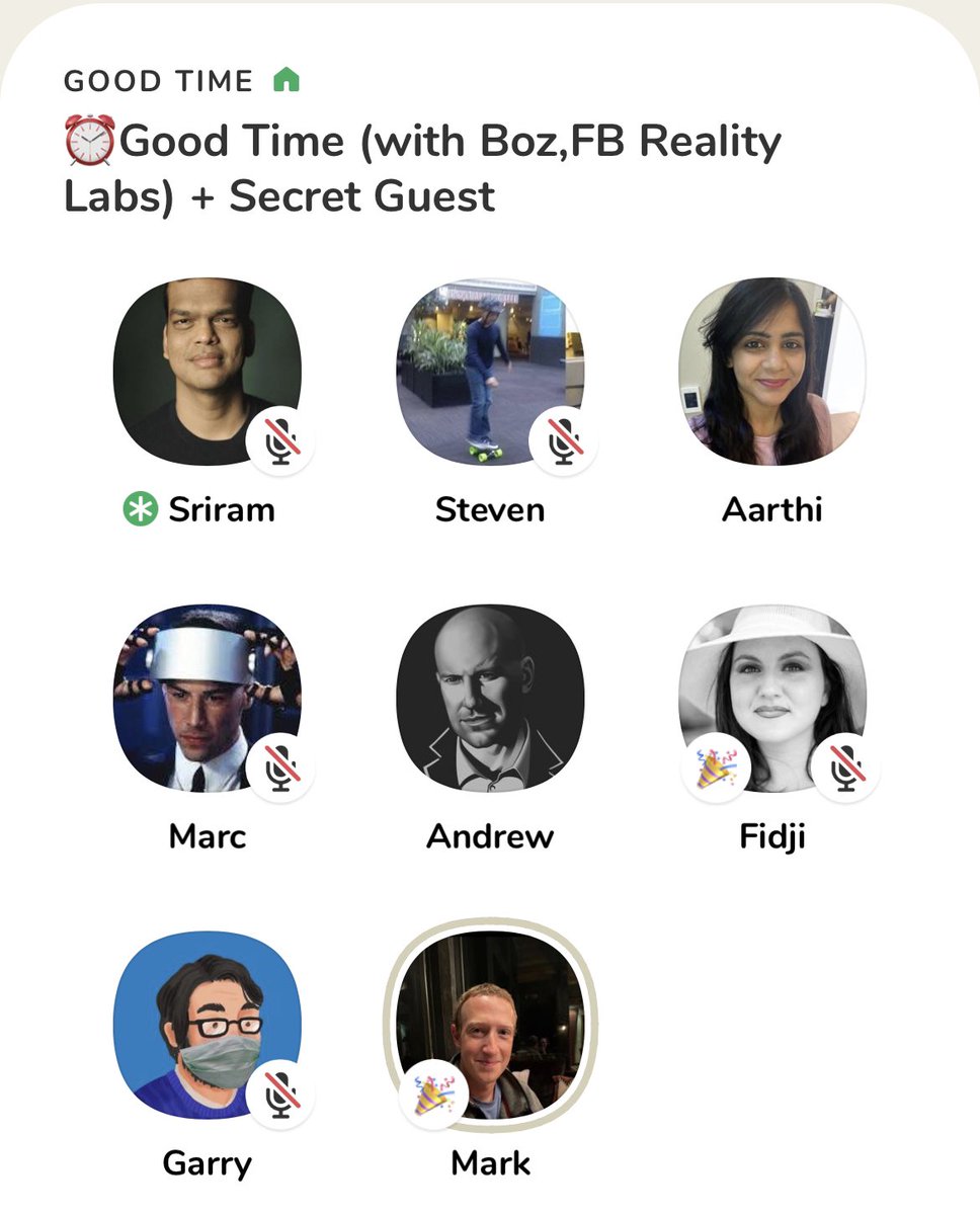 Mark Zuckerberg on Clubhouse. Talking about AR/VR
