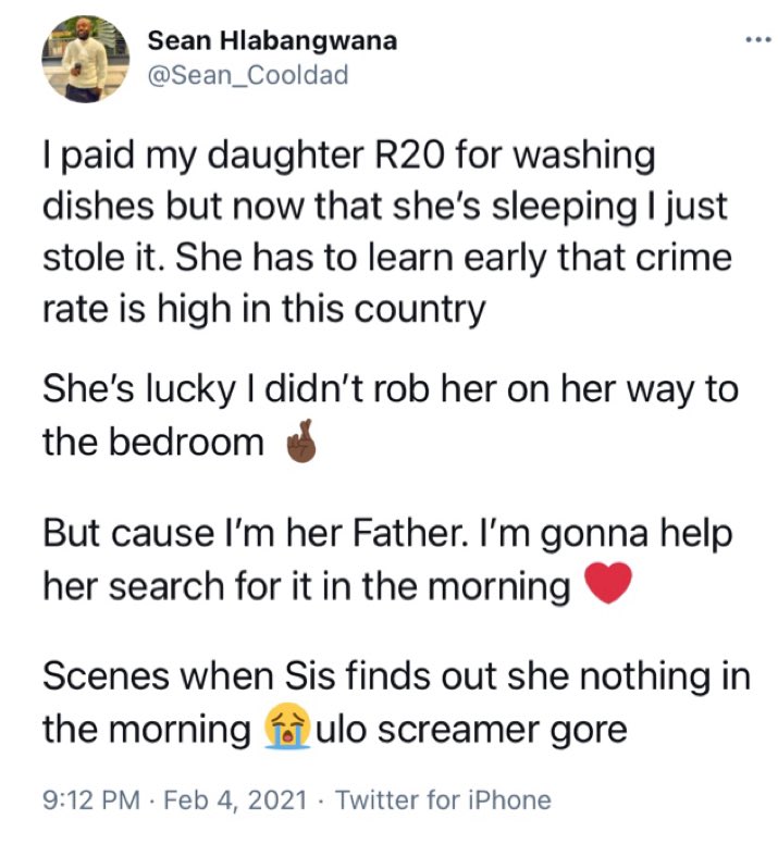 Postsubman On Twitter South African Man Shares How Hes Teaching His Daughter About The
