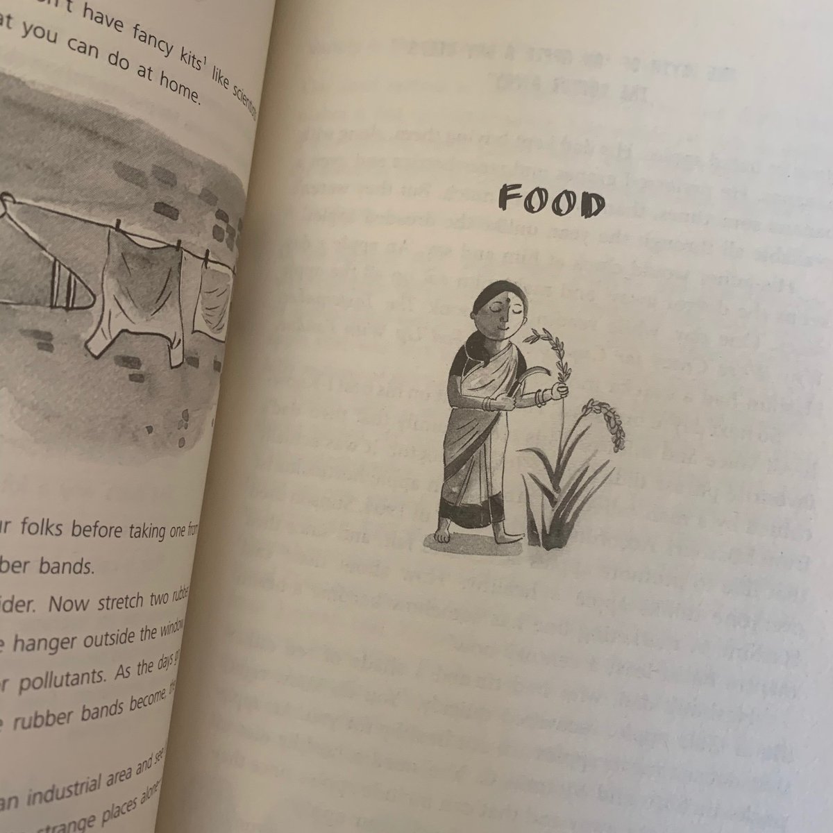 Ummm, a lot of my books have farmer connects. A section on food and farmers in So You Want to Know About the Environment, a farmer protest in A Cloud Called Bhura, and  @MissGoobe and I got to interview Kavitha Kuruganti in 10 Indian Champions who are Fighting to Save the Planet.