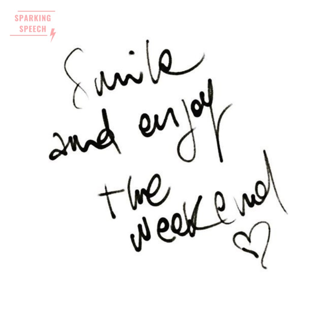 We made it!

I hope that you all have a wonderful weekend ❤️

#HappyFriday #SelfCare #SparkingSpeech #SparkingSpeechTherapy #SpeechAndLanguageTherapy #SpeechAndLanguageTherapyDublin #SpeechTherapyDublin