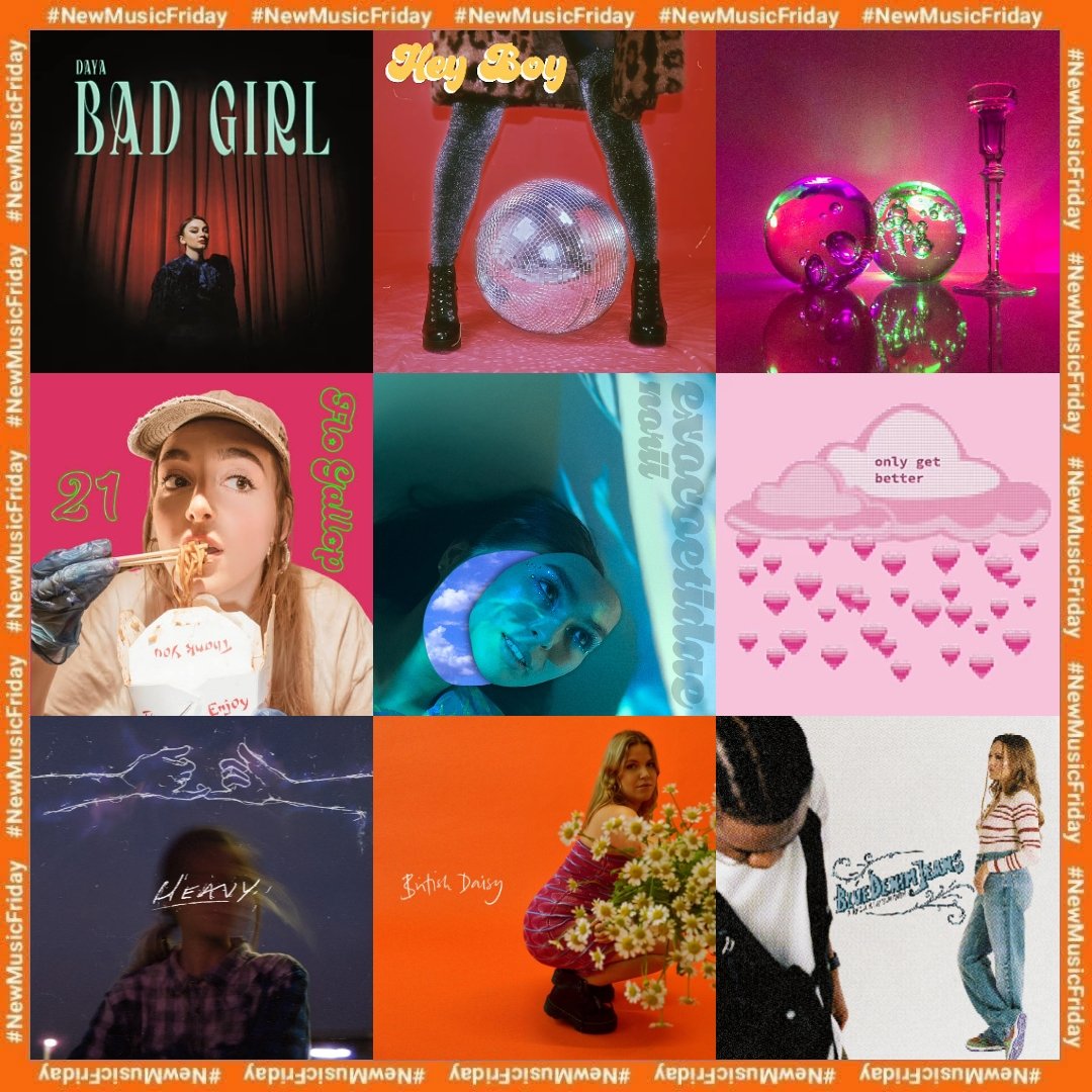 #NewMusicFriday ▪️Daya - bad girl ▪️SKIA - hey boy ▪️David Blazer, Virginia Palms - elemental love ▪️Flo Gallop - 21 ▪️Norii (@NoriiMusic) - exocoeteidae ▪️lleo - only get better ▪️Rosie Darling - heavy ▪️Lu Wright - British Daisy ▪️p-rallel, Lauren Faith - blue denim jeans