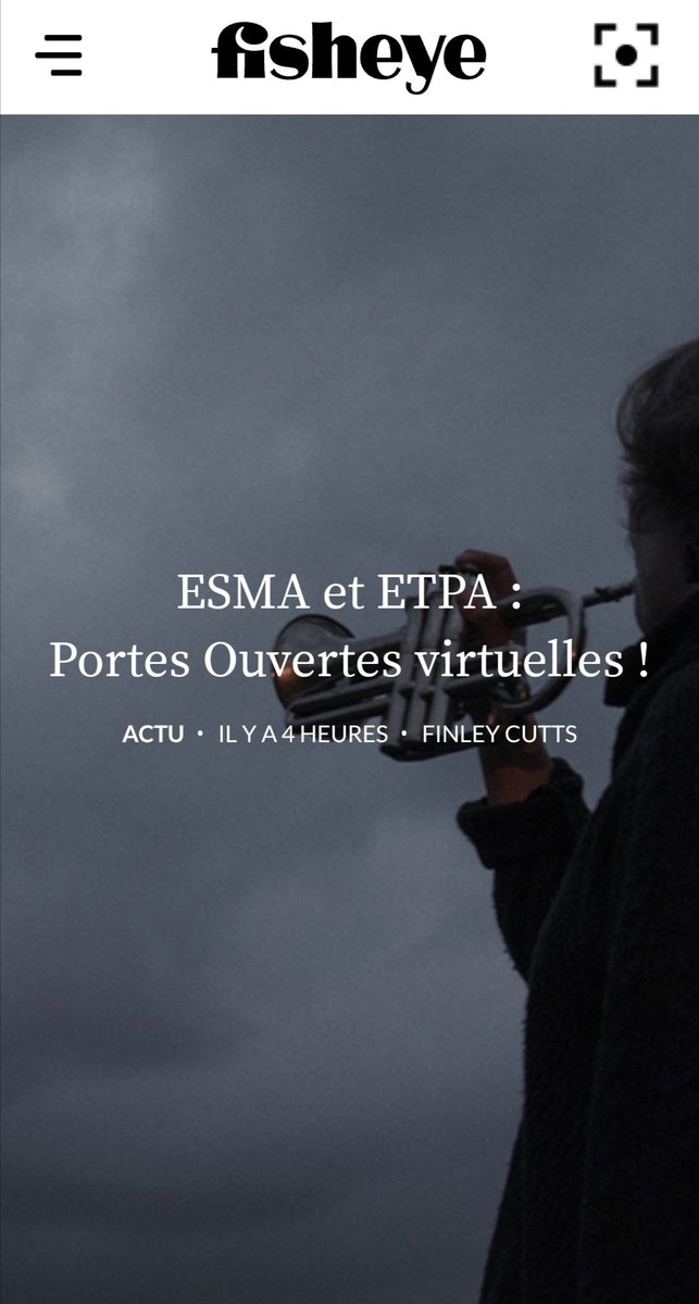 [ON PARLE DE NOUS]
Merci <a href="/Fisheyelemag/">Fisheye Magazine</a>
👉 Journées portes ouvertes vendredi 05 février et samedi 06 février
👉 Sans inscription
👉 Lien sur notre site
👉 Jeu-vidéo: Toulouse et Montpellier
👉 Photographie: Toulouse 
👉 etpa.com
fisheyemagazine.fr/decouvertes/ac…