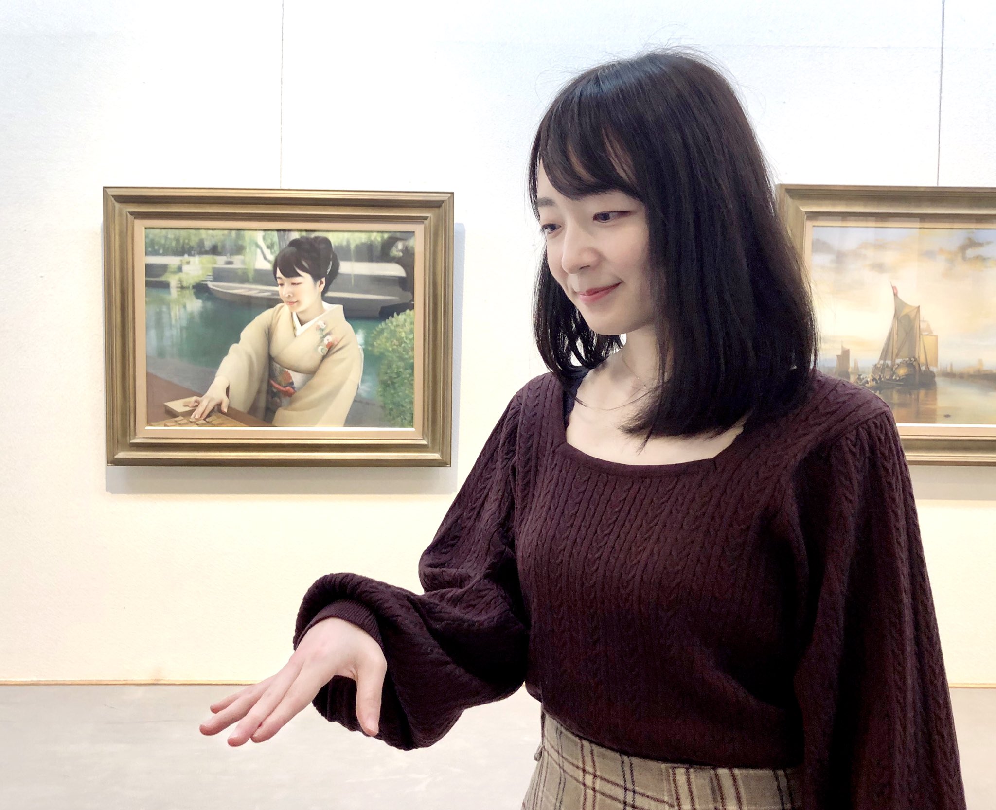 大谷郁代、【幸福な食卓】、希少な画集画、新品高級額・額装付