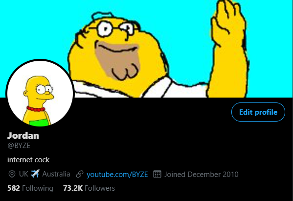 new twitter header alert