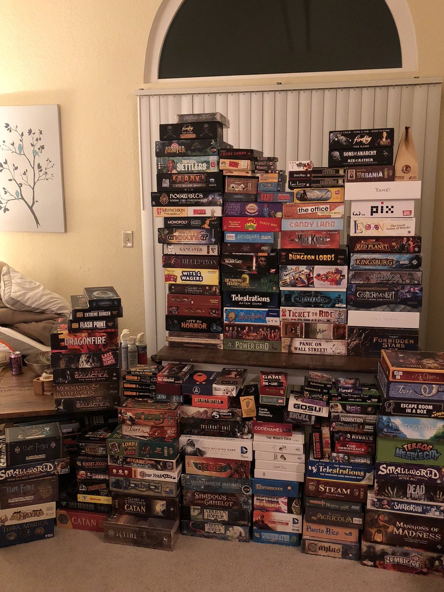 AronaDaal's tweet photo. Okay so I have to pack up my #boardgame collection and it has been a doosey of a time! Older pic but snapshot of what I have to accomplish. #bglife #boardgamegeek #neverenoughgaming https://t.co/hn8d6wxYYb