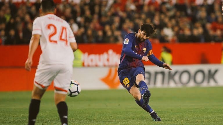 9. Sevilla 2-2 Barcelona (LaLiga, 2018)Sevilla were aggressive right from the start and played well. Messi came off the bench and helped Barca to a 2-2 draw. Suarez had pulled one back just a minute before.