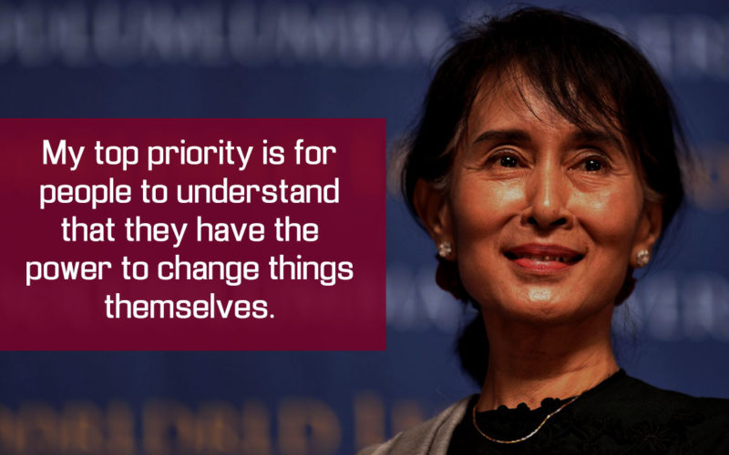 "My Top Priority is for people to understand that they have the power to change things themselves"

She hopes us !!! She hopes her citizens !!! 

For her hope, we must change this current situation with our hands!!!

#HearTheVoiceOfMyanmar
#WeNeedDemocracy
