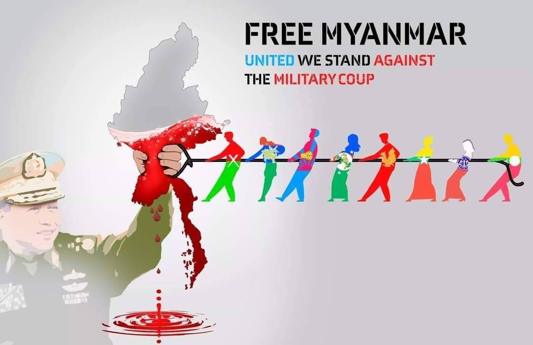 Say no to Military Coup!
Justice for Myanmar.
#HearTheVoiceOfMyanmar
#WeNeedDemocracy