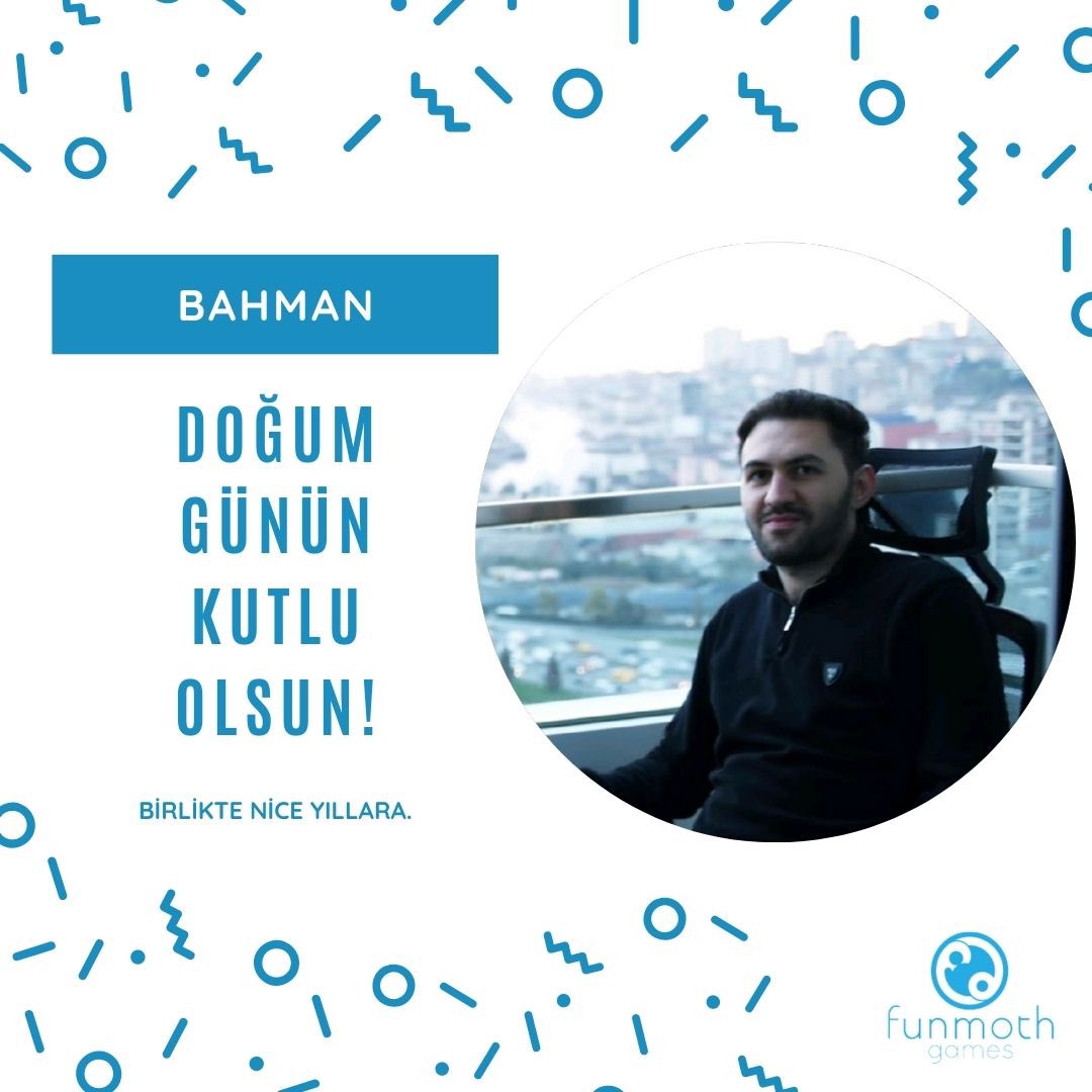 funmothgames's tweet photo. 🎂 Ekibin bir parçası olduğun için çok mutluyuz! Birlikte nice başarılara ve oyunlara...
🎮
Doğum günün kutlu olsun Bahman! 🧡
#funmothgames #gamedevelopment #gamedevjobs #gamesindustry #oyungeliştirme #crew https://t.co/el2y2via6C