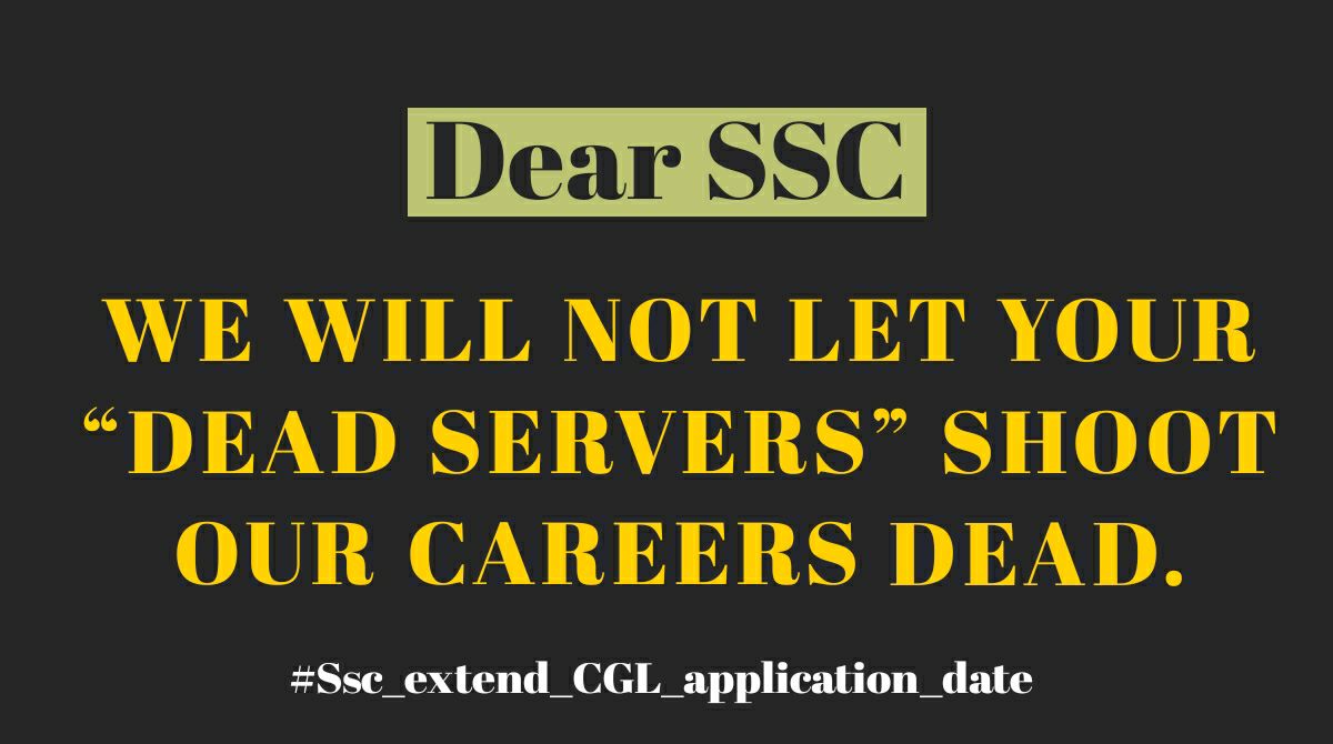 YASHMAA59394008's tweet photo. Hope there will be cut in salary of @SSCorg_in employees who are responsible for these servers which don't allow thousands of aspirants to apply on time for ssc cgl and mentally abused us #Ssc_extend_CGL_application_date #LallantopShow use this #Ssc_extend_CGL_application_date https://t.co/qPSrZSY0Zu