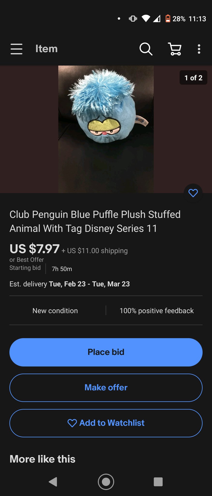 Puffle cheap stuffed animal