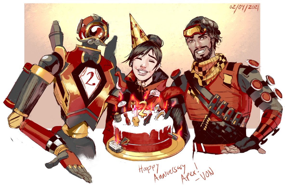 RT @VonHollde: Happy 2nd Anniversary Apex Legends! Thank you for letting me connect with so many awesome people! https://t.co/PZkBec77aL