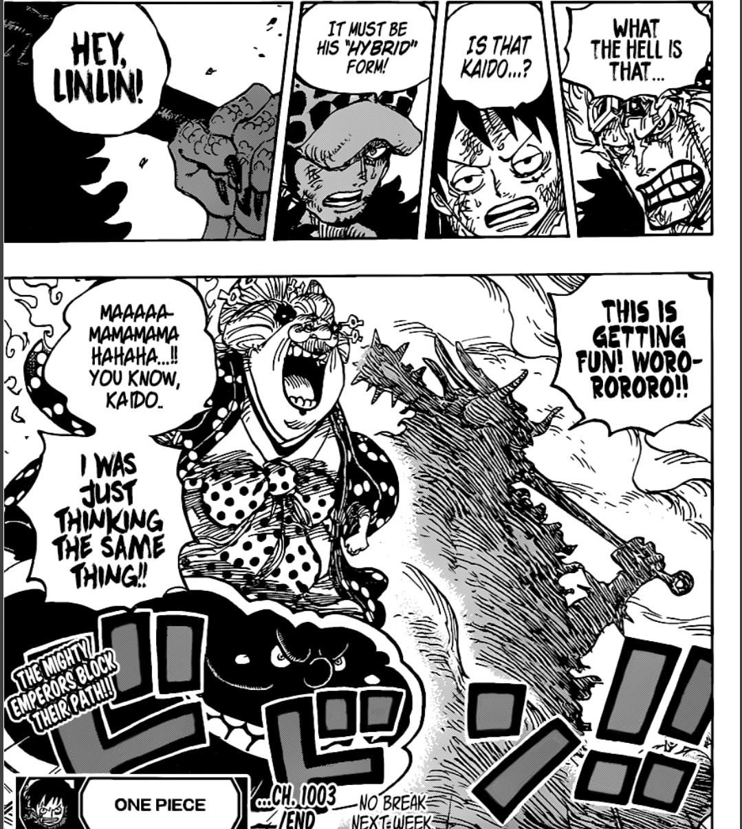 One Piece Chapter 1004 Release Date Spoilers Luffy And Zoro Will Fight Hybrid Kaido Soon Mantanime Xyz