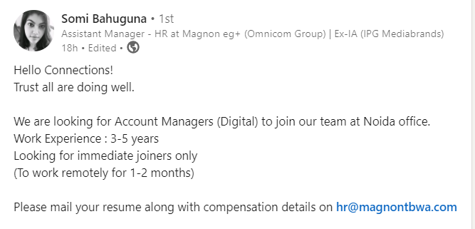 seasonviews's tweet photo. #EmploymentNews #CareerOpportunities #mediajobs-14
Info Courtesy Various #MediaSources
#employment #job #careers #movie #Bollywood #Television #OTT #DigitalTransformation #filmmaking #YouTube #Entertainment https://t.co/frnIsU4OLS
