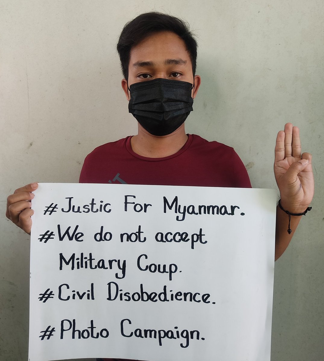 MyatMin00817870's tweet photo. #Justice_for_Myanmar
#We_dont_accept_Military_Coup
#Photo_Campaign
#CivilDesobedienceMovement https://t.co/IxhGZmuFPo