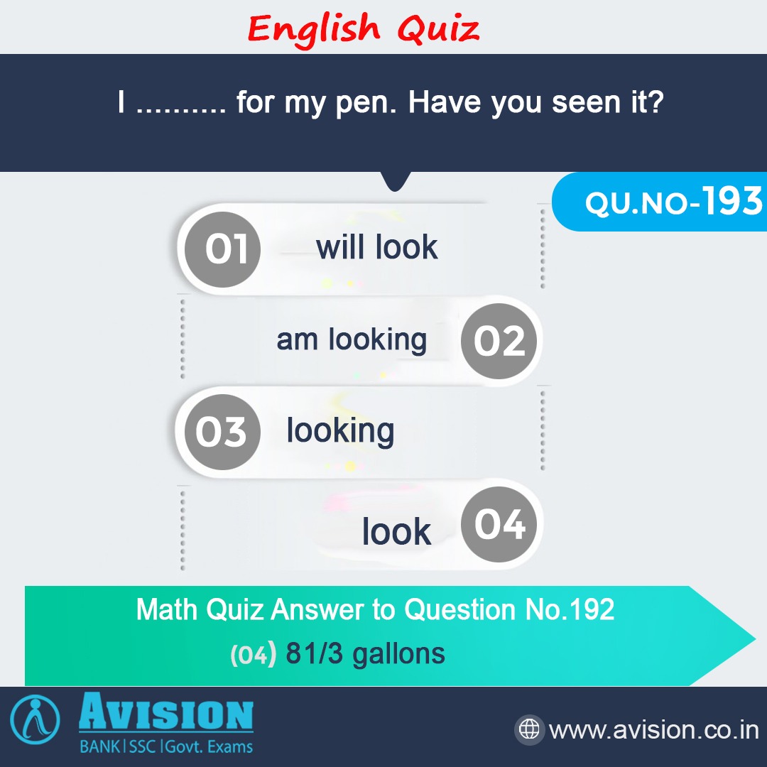 Avisionkalna's tweet image. Dear Aspirants solve it and give the relevant Answer to the expected question on English Section for 2021 Exams. #english #quantitative_aptitude  #questionoftheday #avision #govtexam