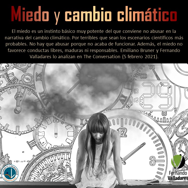 FernandoVallada's tweet image. Parece absurdo invocar al miedo para convencer a alguien de que cuide de su propia casa, pero con el cambio climático es así. Su potencia hay que calibrarla en la narrativa del #CambioClimatico. Lo analizamos Emiliano Bruner y yo aquí
theconversation.com/los-limites-de…

#MIEDO @monteromonti