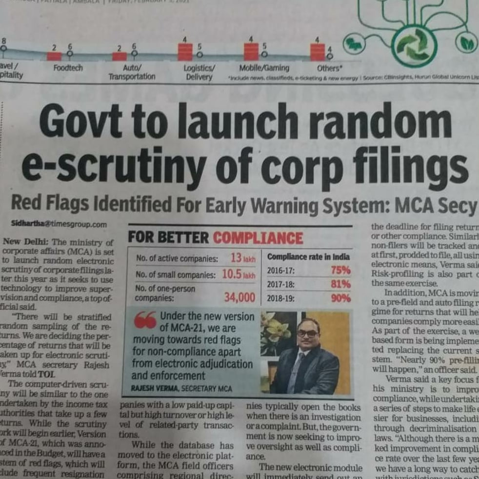 csraginigupta's tweet photo. #escrutny of Corporates #mcaeye on companies #csraginigupta_official @FinMinIndia https://t.co/1ppb9ro4IU