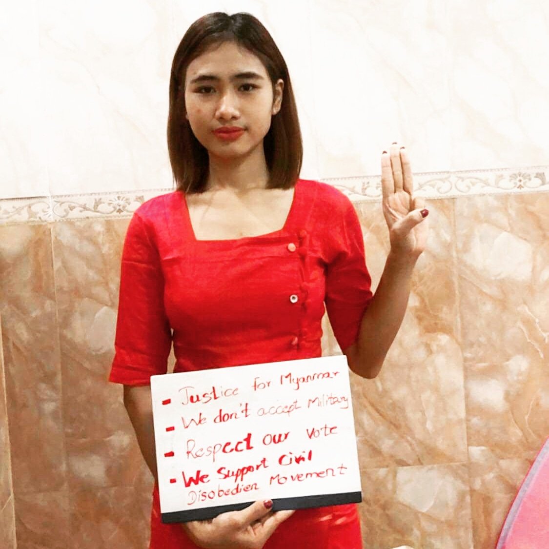 #HearTheVoiceOfMyanamar 
#RespectOurVote 
#CivilDisobedienceMovement 
#JusticeForMyanmar