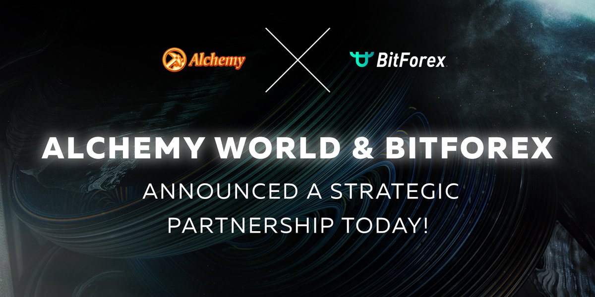 bitforexcom's tweet photo. 📢We are happy to announce the listing of Alchemy World (Fire) on BitForex.
⠀
See more at https://t.co/1ZycboJl9o
⠀
Happy trading!

@alchemy_world
⠀
#news #trade #bitforex #alchemyworld #crypto https://t.co/rVrdVQoRxT