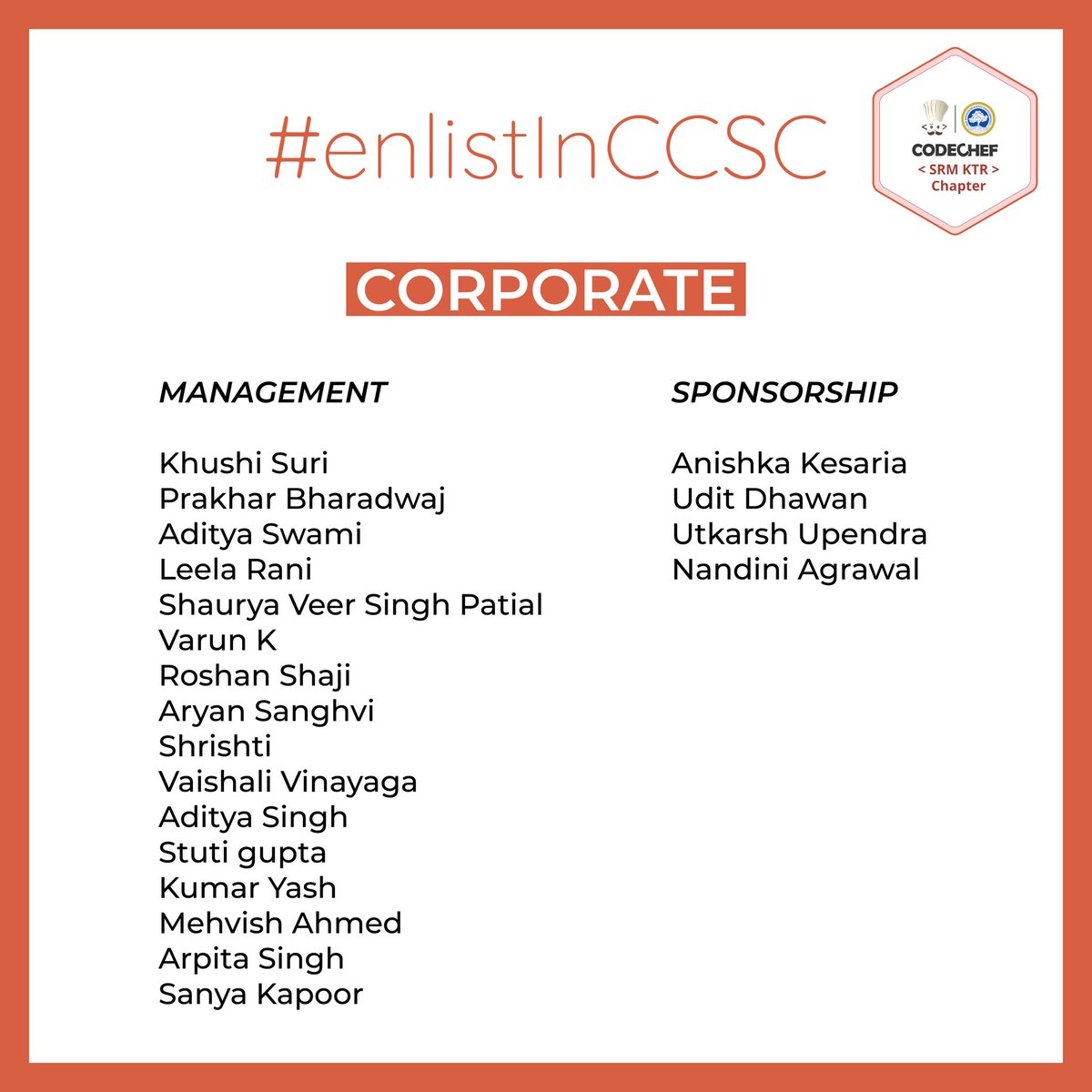 CodeChefSRM's tweet image. A dream becomes a goal when action is taken towards its achievement.- Bo Bennett.
Here we present the newest additions to our family. We are proud to announce our new recruits into the team. Its time to trust the magic of beginnings.✨✨