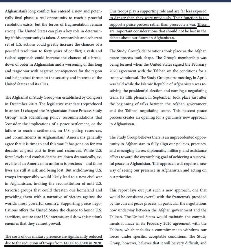 18/n: The report also praises the reduced costs resulting from 2,500 troops but leaves unanswered the contention that if recommendations are adopted, TB will likely walk out of talks. In such case, is the current troop levels sufficient? Reprt says no!So why promote this point?