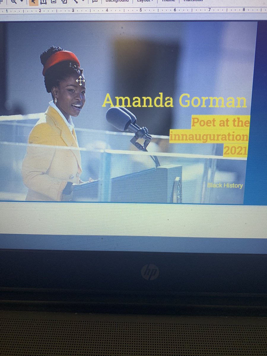 Tanette Maffei (@tanette_maffei) on Twitter photo My students listened to Amanda Gorman s poem. Their comments were amazing...including one little girl who said “she makes me proud of myself”. #BlackHistoryMonth <a href="/PHEdinos/">Pleasant Hill Elem</a> My students listened to Amanda Gorman s poem. Their comments were amazing...including one little girl who said “she makes me proud of myself”. #BlackHistoryMonth <a href="/PHEdinos/">Pleasant Hill Elem</a>