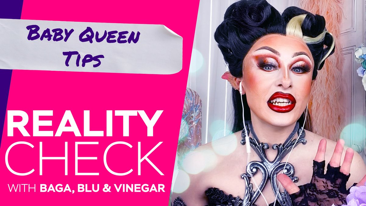 YahooRealityUK's tweet photo. So you wanna be a drag queen? @BluHydrangea_ @ChipShopBird and @TheOnlyVinegar are here to show you how to unleash your inner drag superstar ✨ Catch it here: https://t.co/3eSfB97hBG via @YahooUK @Youtube #YahooRealityCheck #DragRaceUK #DragRace https://t.co/QJpUdDSiLr