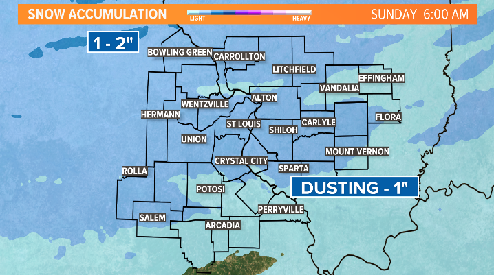 WthrmnSlaughter's tweet photo. Snow is on the way for #StLouis, a dusting to 2" possible for Saturday evening into early Sunday morning.
Another chance of snow Monday night, more to come on snow totals for that this weekend.
#TISL #STLwx #MOwx #ILwx #Snow #Weekendsnow @ksdknews https://t.co/6PHvoXBJEr