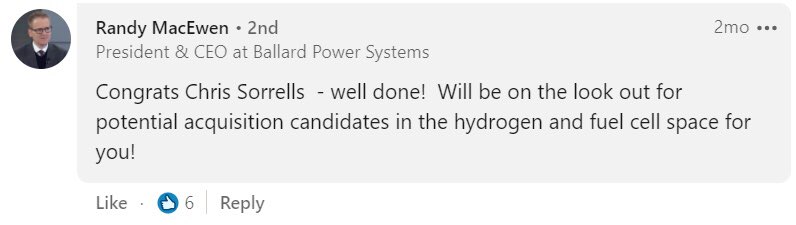 Why does this matter? CEO Chris Sorrells commented on a LinkedIn post saying  $SV would be pursuing a deal in the “same type of sectors NGP ETP invested in but just bigger deal” - renewable energy, power, storage, energy efficiency, transportation.