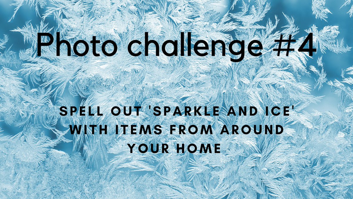 What can you find around the home to spell out #SparkleAndIce this one could be fun!