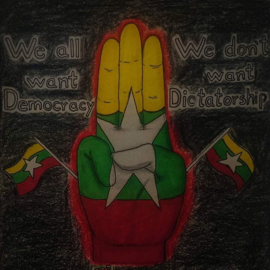 FREEDOM FROM FEAR
#HearOurVoiceOfMyanmar 
#WeNeedDemocracy