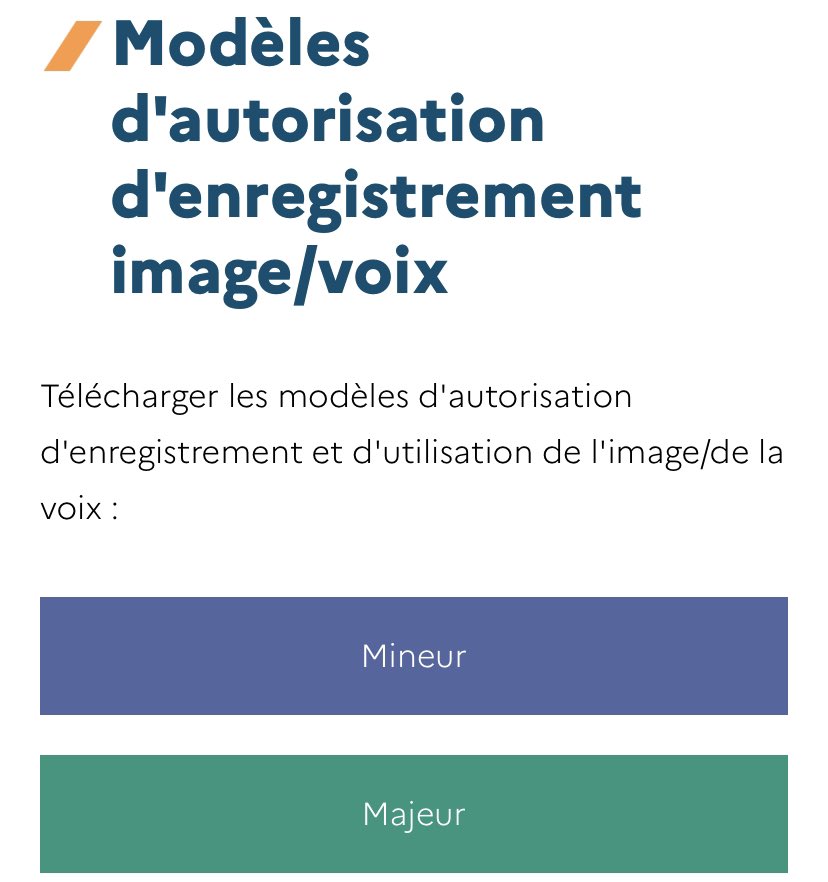 LucPerin1's tweet image. 👨‍🏫 Enseignants 🧑‍🏫 

📝 Retrouvez les nouveaux modèles d’autorisation d’enregistrement image 😀 et voix 🗣 (mineur ou majeur) pour tous vos projets ! 
 
📢 A diffuser ! 😉

D’autres infos sur la protection des données personnelles sur @Eduscol 
#RGPD @CNIL 
eduscol.education.fr/398/protection…