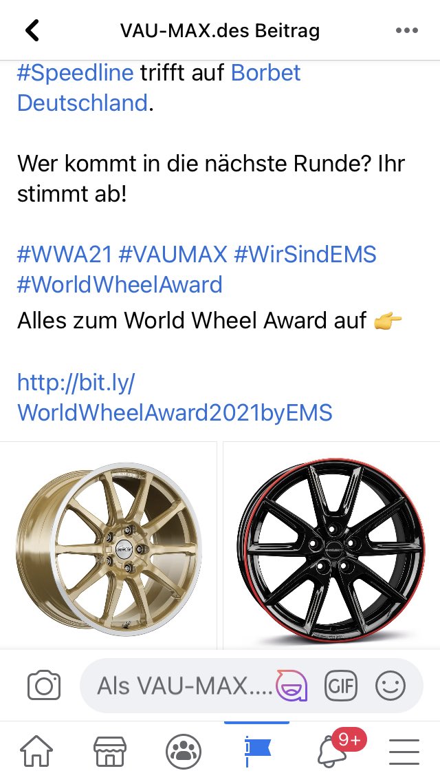 Soeben gestartet! Beim 3. World Wheel Award entscheidet Eure Stimme, welches Rad gewinnt! Ab jetzt wird auf der VAU-MAX.de Facebookseite jeden Tag um die Wette gevotet! #wwa #worldwheelaward