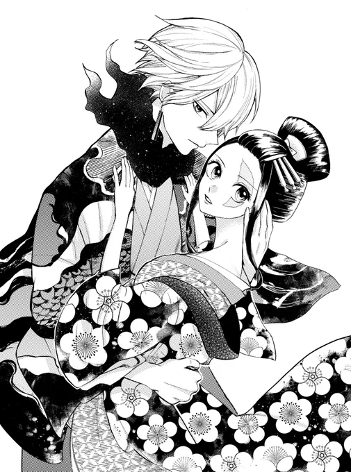 本日発売の花とゆめ5号に新連載「ぬらりひょんの花嫁」1話目掲載されております。

妖怪王・朧と花街で働く月夜の運命を主軸にしたお話です。
一生懸命描きましたので、読んでいただけたら幸いです…!
よろしくお願いします。 
