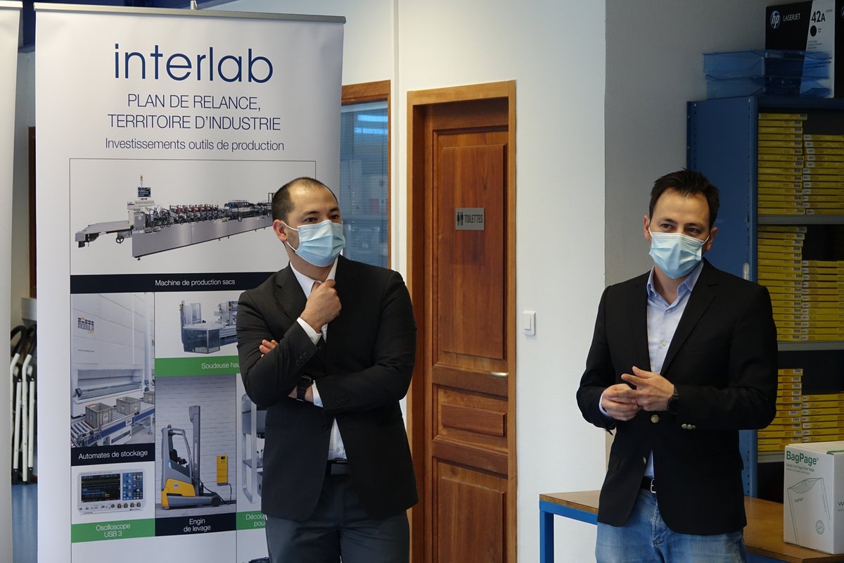 Prefet_15's tweet image. Visite de l'entreprise #Interscience à Puycapel soutenue par #FranceRelance, par le préfet, la sous-préfète relance, M. Teyssedou psdt #ChataigneraieCantalienne, A. Brugeron, conseillère régionale et B. Villaret, président CCICantal. Une belle entreprise dynamique et innovante.