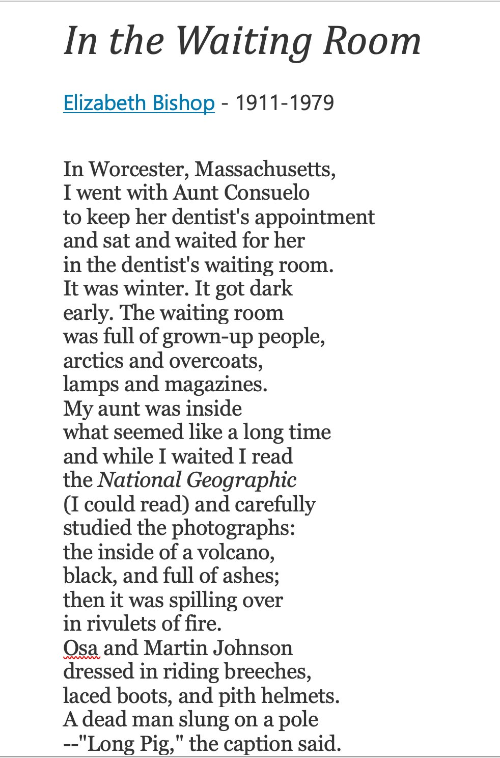 in the waiting room. Elizabeth 20221108