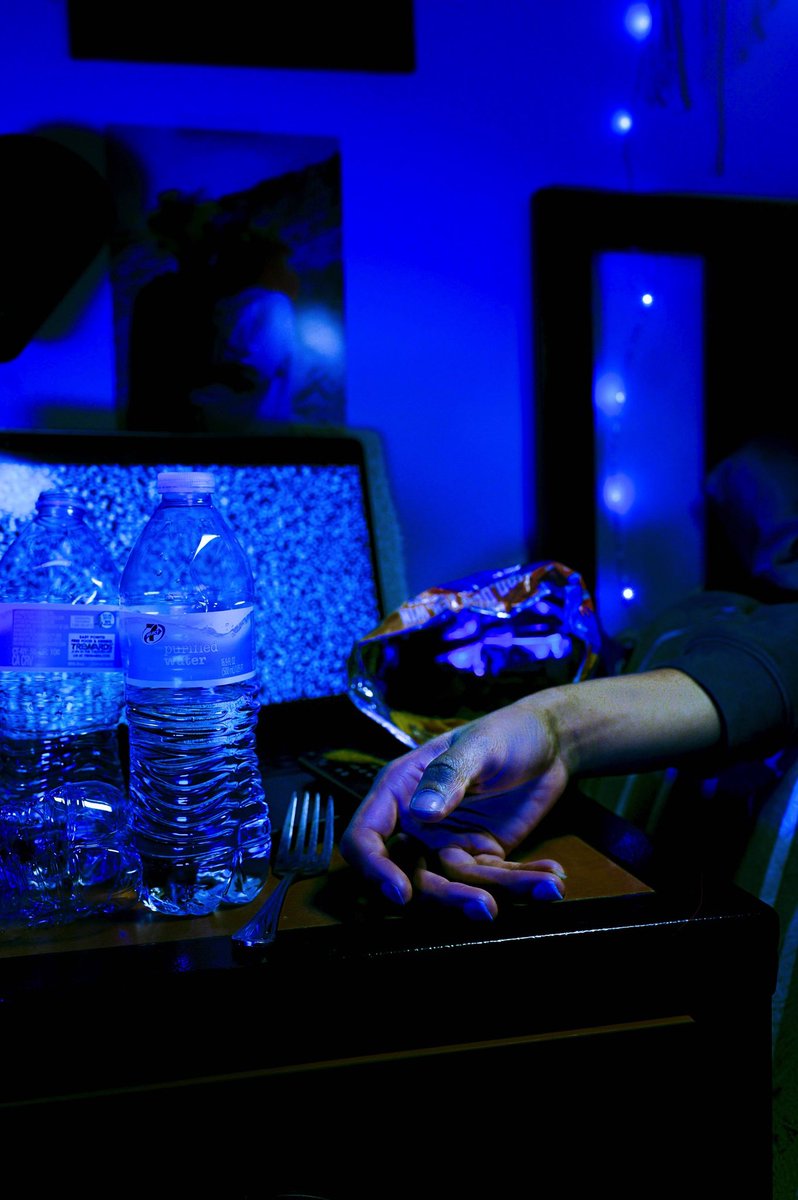 Blue: Represents feelings of isolation, depression and a growing sense of contentment