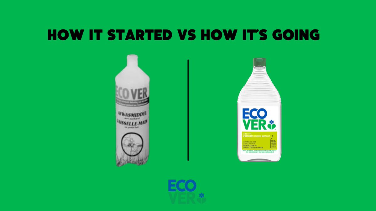 EcoverBE's tweet photo. Trouw aan onze roots, mee met onze tijd. 
Plantbased ingrediënten💚, 100% recycled &amp; recycleerbare verpakking ♻️, eco &amp; efficiënt💪, geproduceerd in our ZERO waste factory 🇧🇪 #MadeInBelgium #letsliveclean #sinds1979 https://t.co/eL11oHan4T
