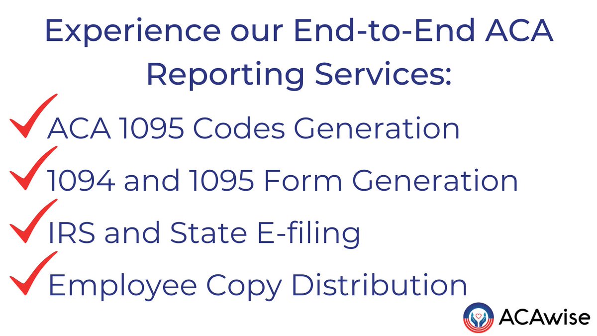ACAWise's tweet photo. The ACA reporting deadline is just a few weeks away on March 2nd, 2021! ACAwise will help you meet the deadline and stay ACA compliant.
Get started today at https://t.co/JQA9vumG5M!
#ACAreporting #ACAdeadline #1095Codes #IRS #StateFiling #Form1095 #Form1094 https://t.co/0szo2tbGiN