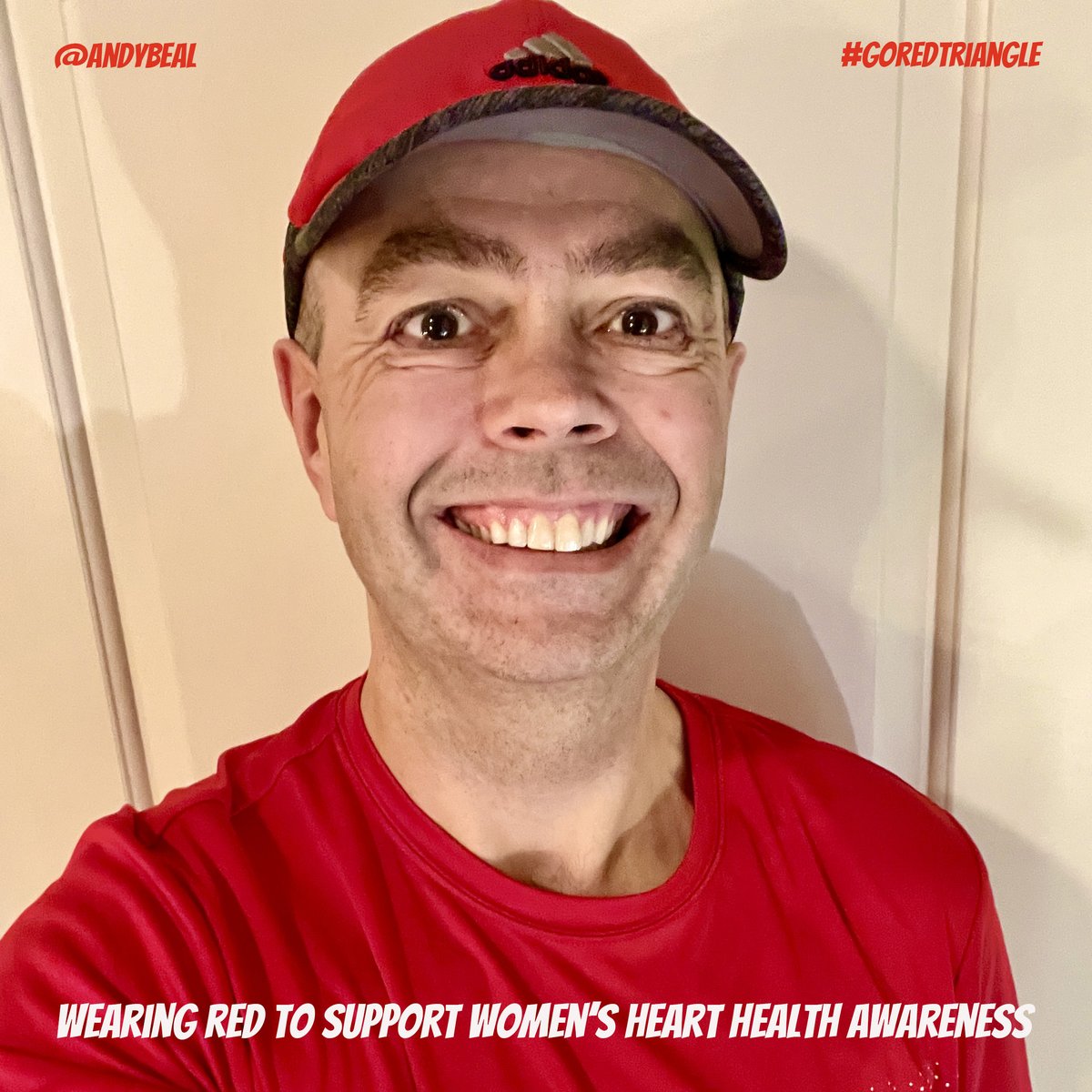 AndyBeal's tweet photo. Wear red today and tag your photo #GoRedforWomen (#GoRedTriangle for those in the RDU area) to show women you care about their heart health! https://t.co/EgeJeQbN4E