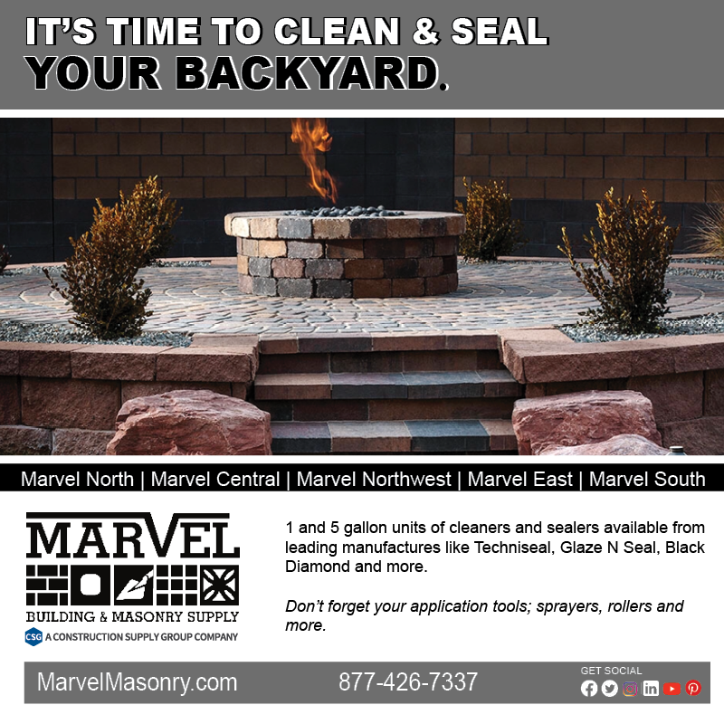 MarvelMasonry's tweet photo. Get your outdoor living space ready for entertaining.

#MarvelMasonry #Marvel #CleanandSeal #Pavers #Travertine #OutdoorLIving #Hardscapes #Techniseal #GlazenSeal #BlackDiamond #Sealers #Cleaners #OneCSG #TheCSGAdvantage https://t.co/BznSfpR99B